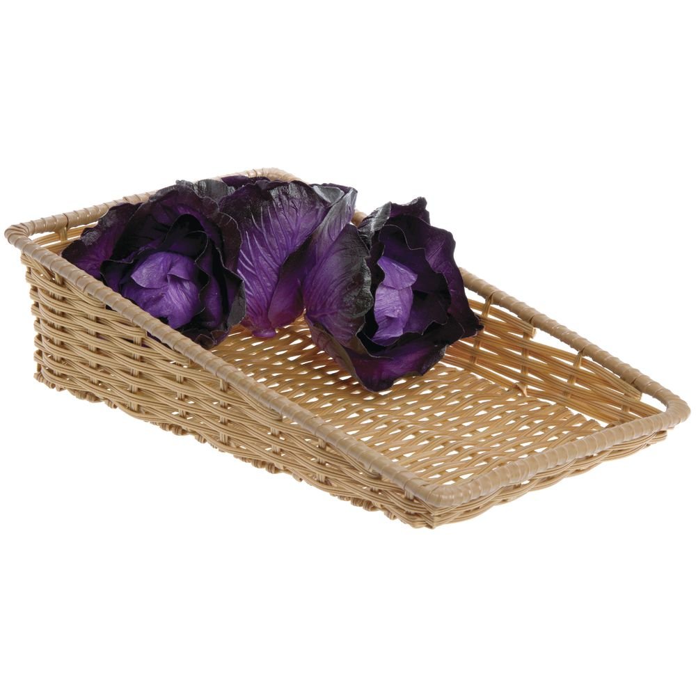 HUBERT Natural Tapered Produce Basket - 11 1/2"L x 18"D x 1 1/2" to 5"H