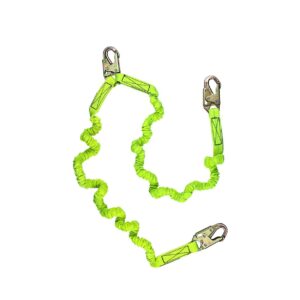 safewaze fs591 6' dual-leg low-profile energy absorbing lanyard w/snap hooks