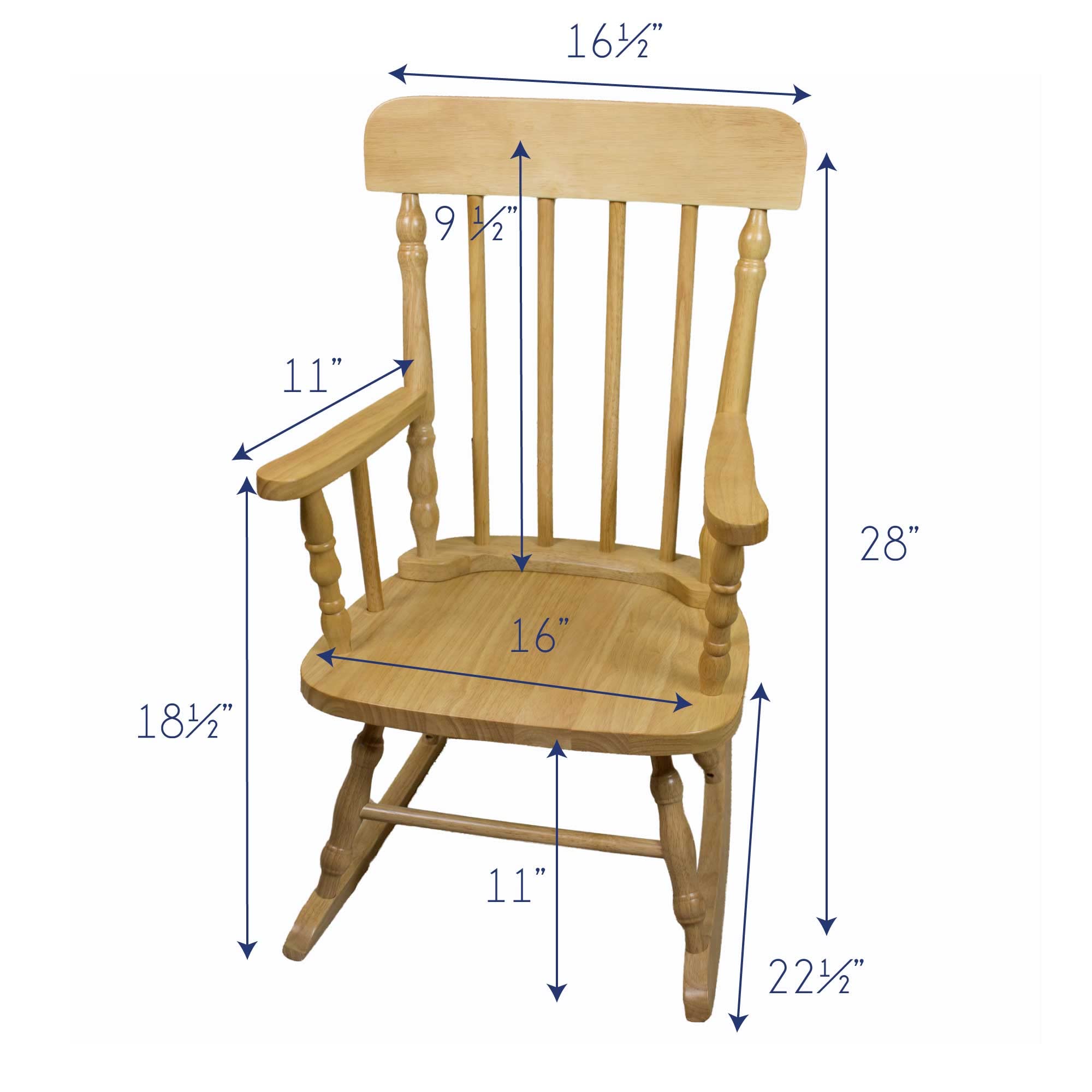 My Bambino Personalized Natural Childrens Rocking Chair (Woodland Animal)