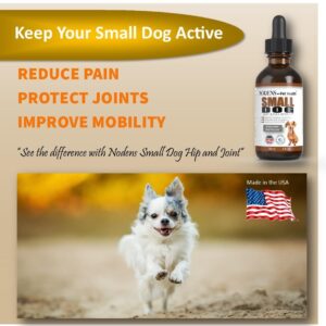 NODENS Small Dog Hip and Joint Liquid Glucosamine for Dogs with Chondroitin – Small Dog Joint Supplement for Natural Dog Pain Relief Anti-inflammatory for Improved Joint Flexibility and Mobility 59ml