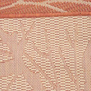 Unique Loom Outdoor Botanical Collection Area Rug - Branch (7' 1" x 10' Rectangle, Terracotta/ Beige)