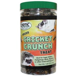 cricket crunch (1.6 oz) - all natural healthy high protein insect treat - chickens, birds, hedgehogs, bluebirds, reptiles, sugar gliders, opossums, skunks, lizards, fish, turtles, amphibians (1.6 oz.)