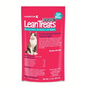 Covetrus Nutrisential Lean Treats for Cats - Soft Cat Treats for Small, Medium, Large Cats - Nutritional Low Fat Bite Size Feline Treats - Chicken Flavor - 20 Pack - 3.5oz