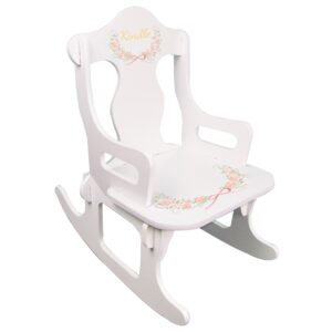 my bambino personalized child's blush floral rocking chair