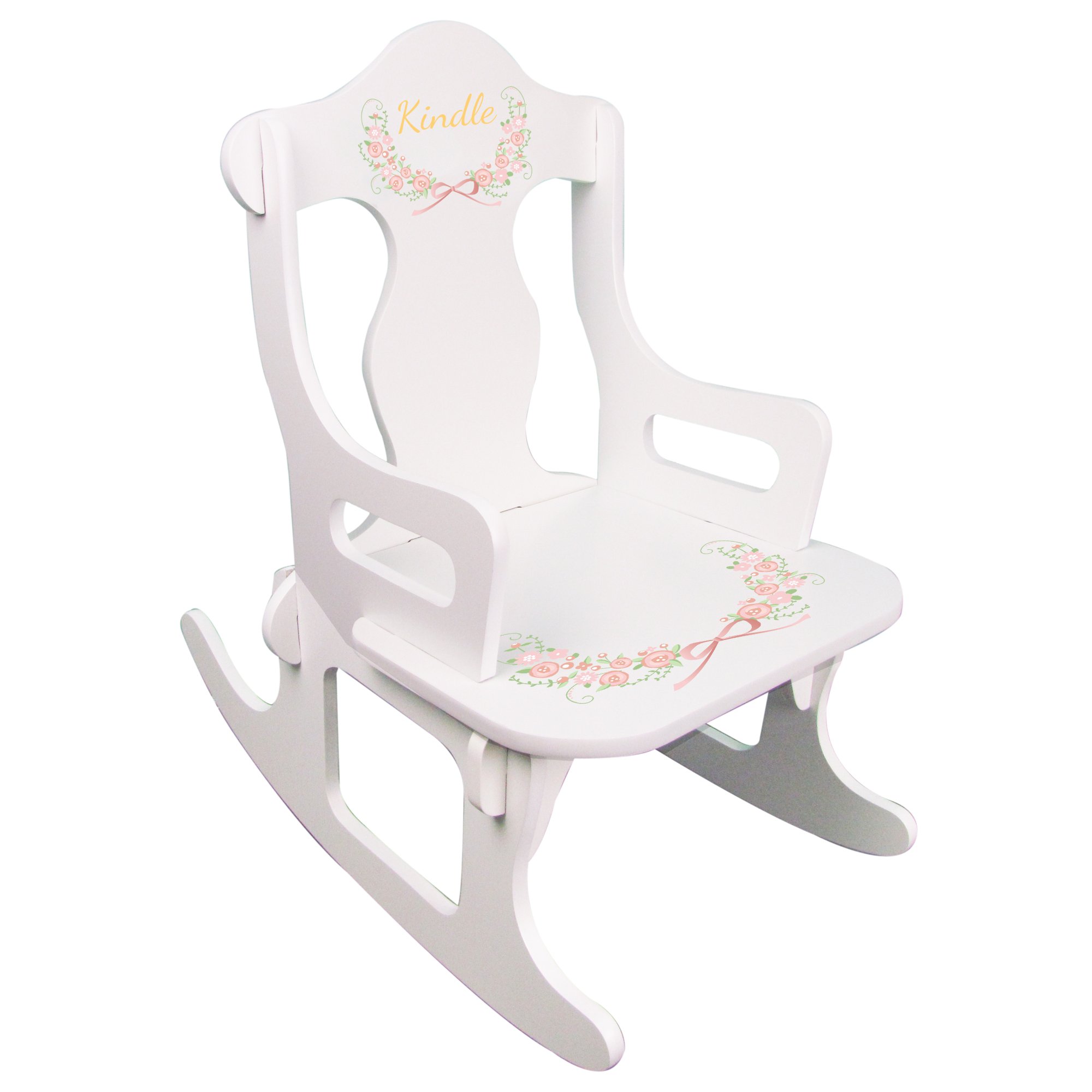 My Bambino Personalized Child's Blush Floral Rocking Chair