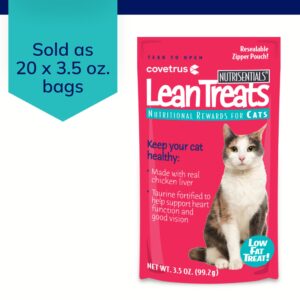 Covetrus Nutrisential Lean Treats for Cats - Soft Cat Treats for Small, Medium, Large Cats - Nutritional Low Fat Bite Size Feline Treats - Chicken Flavor - 20 Pack - 3.5oz