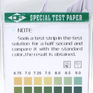 BIPEE Plastic pH Test Strips, Universal Application (pH 4.5~9), 100 Strips