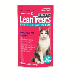 Covetrus Nutrisential Lean Treats for Cats - Soft Cat Treats for Small, Medium, Large Cats - Nutritional Low Fat Bite Size Feline Treats - Chicken Flavor - 20 Pack - 3.5oz