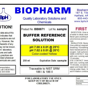 pH Buffer Calibration Solution Kit 2-Pack — one pH 4.00 (red) and one pH 7.00 (Yellow), Each 250 mL (8.4 fl oz) — NIST Traceable Reference Standards for All pH Meters