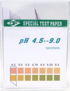 bipee plastic ph test strips, universal application (ph 4.5~9), 100 strips