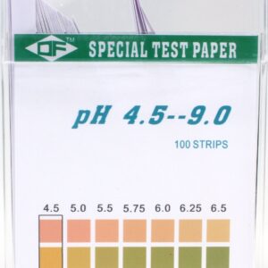 BIPEE Plastic pH Test Strips, Universal Application (pH 4.5~9), 100 Strips