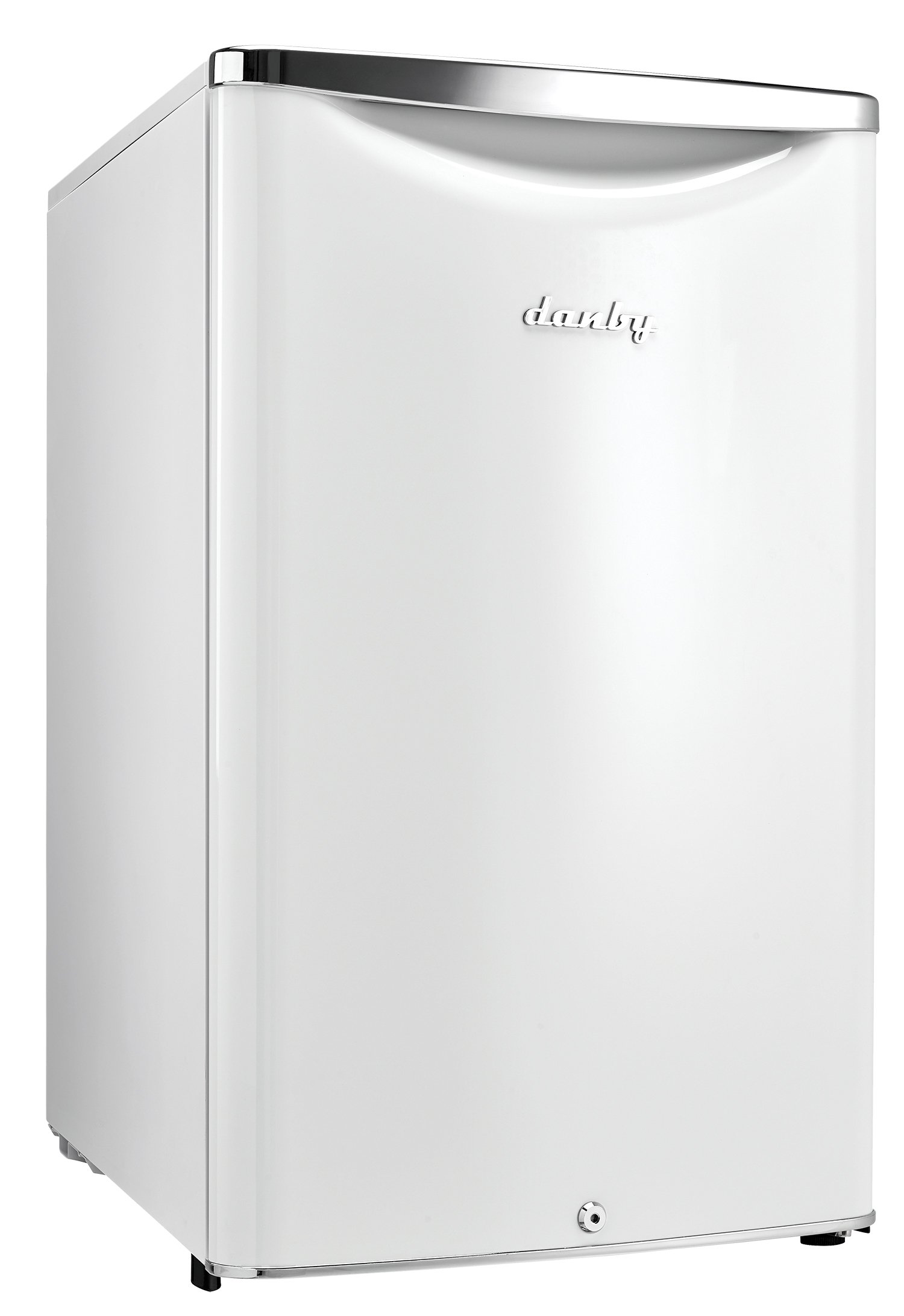 Danby DAR044A6PDB 4.4 Cu.Ft. Mini Fridge, Compact Refrigerator For Bedroom, Living Room, Bar, Dorm, Kitchen, Office, E-Star In Pearl White With Lock