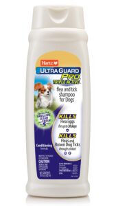 hartz ultraguard pro triple action flea & tick shampoo for dogs, conditioning formula, 18oz bottle