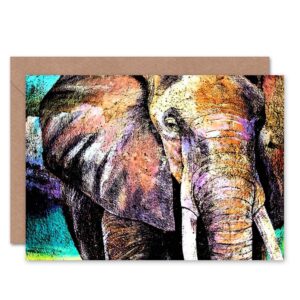 wee blue coo greetings card birthday gift painting robertson elephant