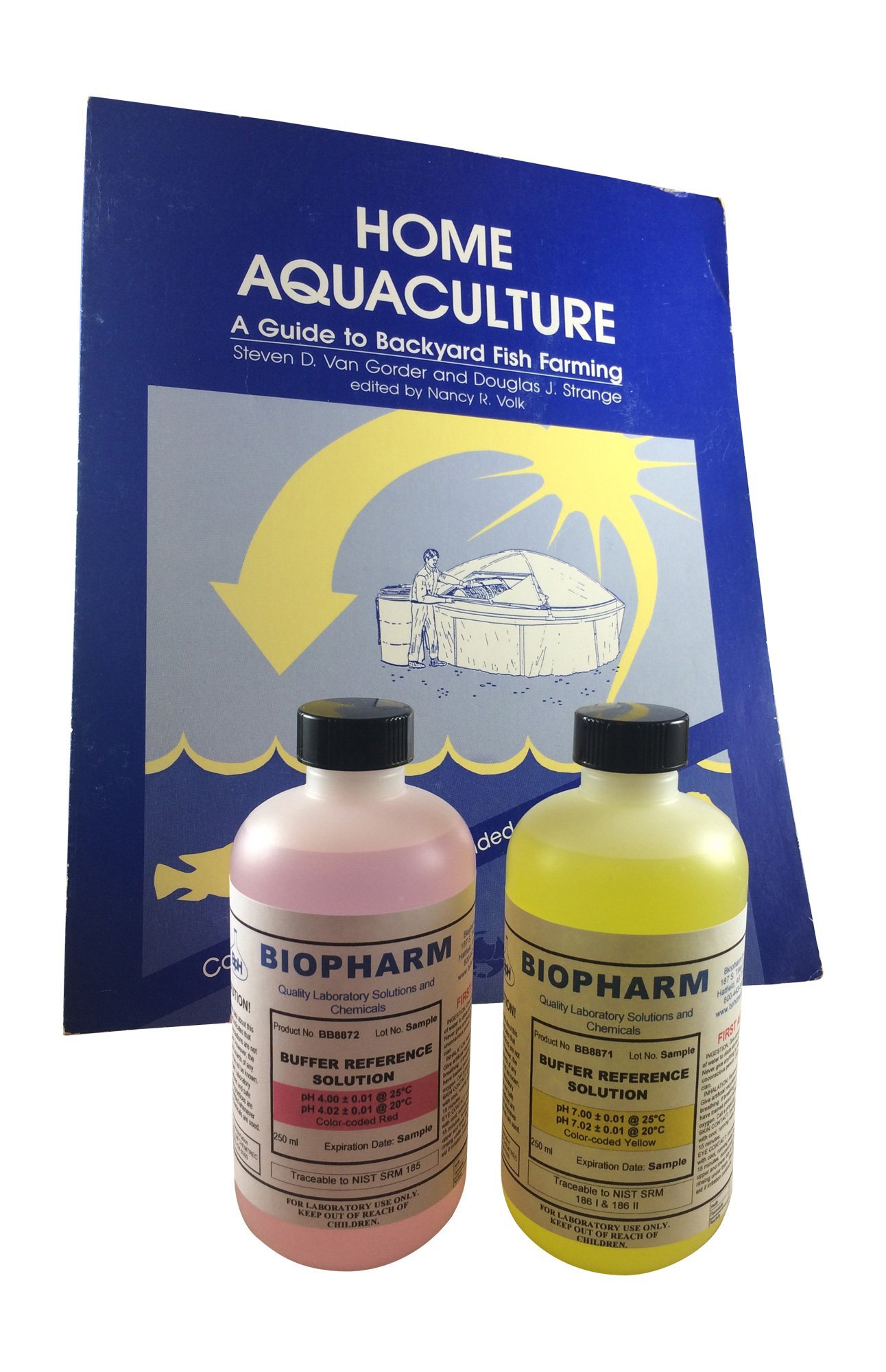 pH Buffer Calibration Solution Kit 2-Pack — one pH 4.00 (red) and one pH 7.00 (Yellow), Each 250 mL (8.4 fl oz) — NIST Traceable Reference Standards for All pH Meters