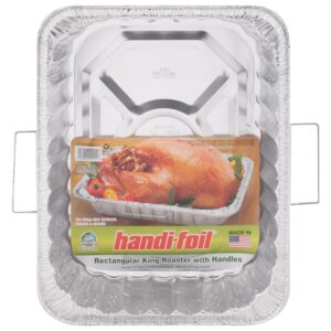 handi foil, pan king roaster rectangular with handles 17-1/8 x 12, 1 count