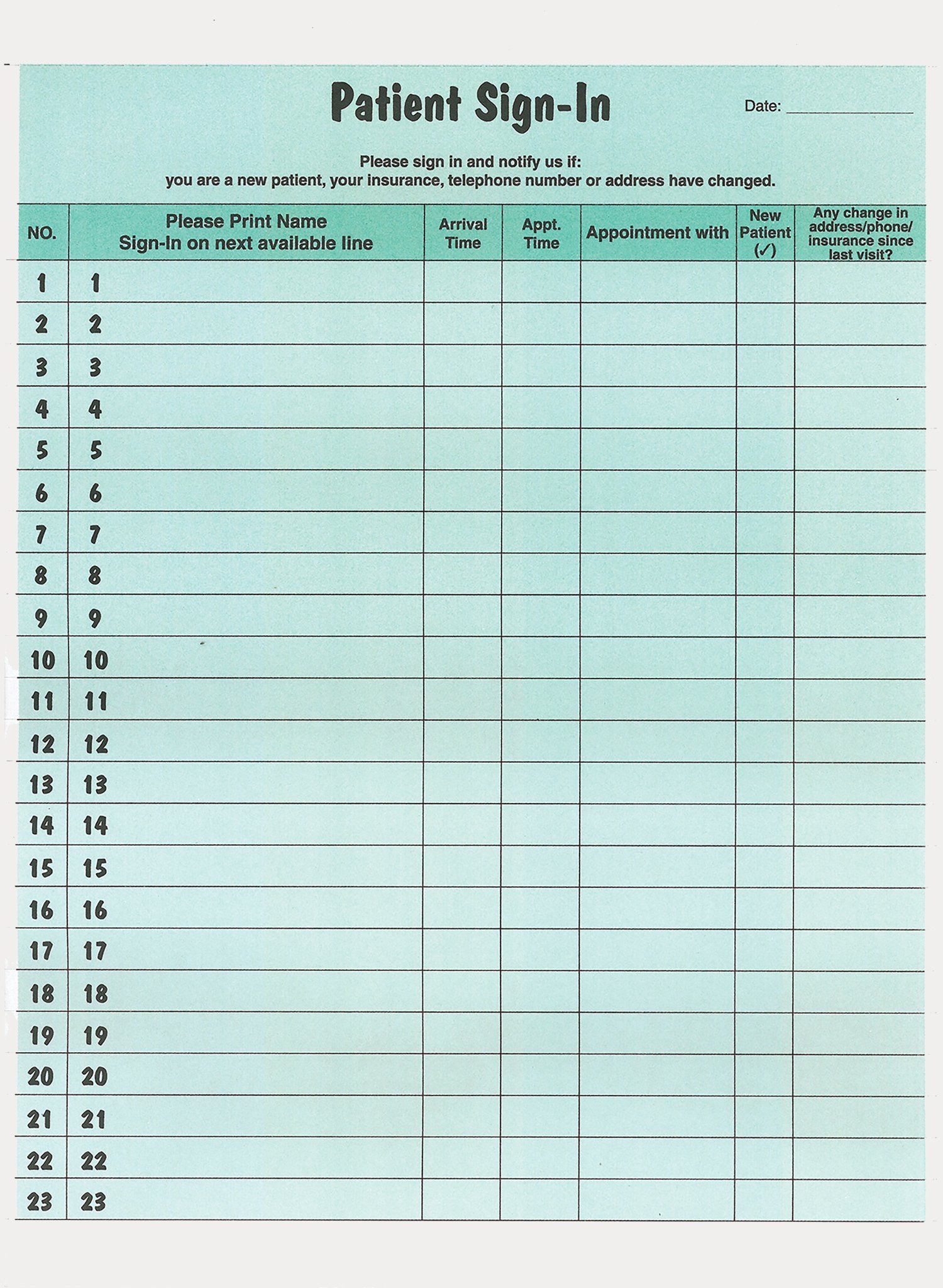 tabbies Confidential Record Book, Green (14532), 125 Pack