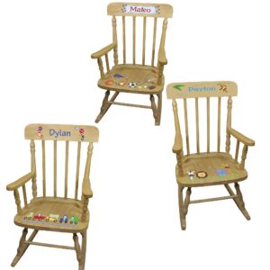 my bambino personalized boys wood rocking chair