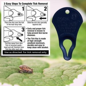 The Original Tick Key - Tick Detaching Device - Portable, Safe and Highly Effective Tick Detaching Tool 3 Pack (Assorted)