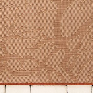 Unique Loom Outdoor Botanical Collection Area Rug - Branch (7' 1" x 10' Rectangle, Terracotta/ Beige)