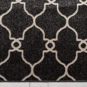 Unique Loom Outdoor Trellis Collection Area Rug - Columbus (9' x 12' 2" Rectangle, Black/ Ivory)