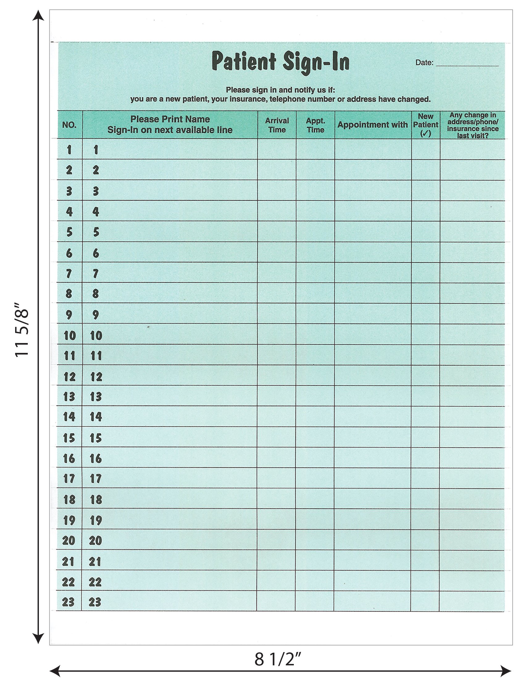 tabbies Confidential Record Book, Green (14532), 125 Pack