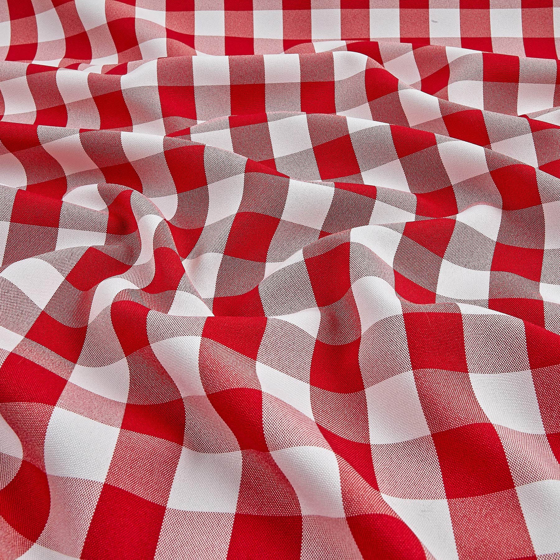 Picnic Gingham Yarn-Dyed Red/White, Fabric by the Yard