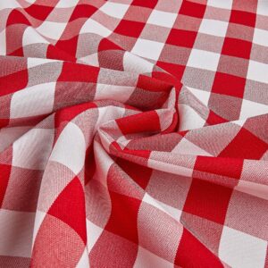 Picnic Gingham Yarn-Dyed Red/White, Fabric by the Yard