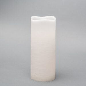 richland large led pillar candle with wavy top (1, 4" x 10")