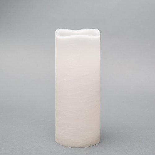 Richland Large LED Pillar Candle with Wavy Top (1, 4" x 10")