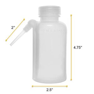 EISCO Wash Bottle, 250ml - Polyethylene - Translucent, Unbreakable - Screw Cap with Down Spout for Dispensing Liquid Labs