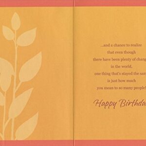 Embossed Deep Orange Flower Special Man 85th - Designer Greetings Birthday Card