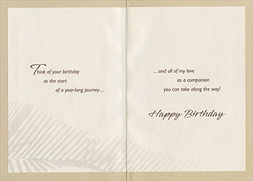 Embossed Beach, Fence and Seagulls: Husband - Designer Greetings Birthday Card