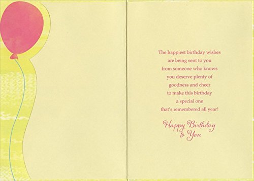 Four Colorful Balloons: Secret Pal - Designer Greetings Birthday Card