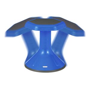 Learniture Backless Active Learning Stool for Office Desks and Classrooms, Active Learning Wobble Chair with Rocking Motion, 18"H, Blue