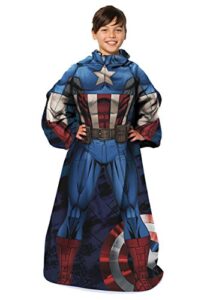 northwest comfy throw blanket with sleeves, youth-48 x 48 in, captain america