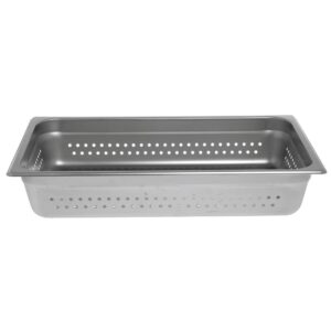 HUBERT Steam Table Pan Hotel Pan Full Size Perforated Stainless Steel - 4" D