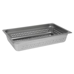 HUBERT Steam Table Pan Hotel Pan Full Size Perforated Stainless Steel - 4" D