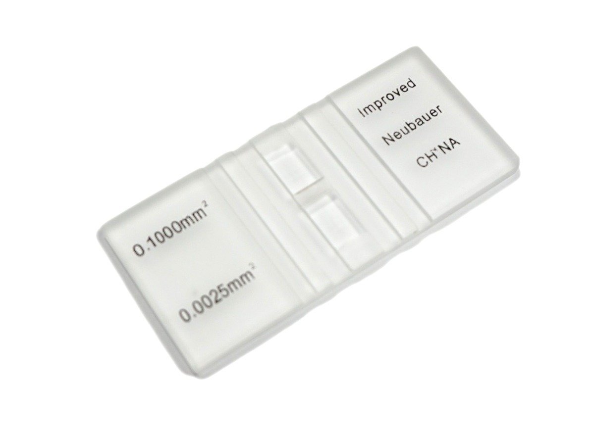 JoanLab Improved Neubauer Hemocytometer Blood Count with Double Counting Chamber, Glass Blood Cell Counting Chambers