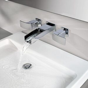 Pfister Bath Accessories LG49DF1C Kenzo 2-Handle Wall Mount Bathroom Faucet in Polished Chrome