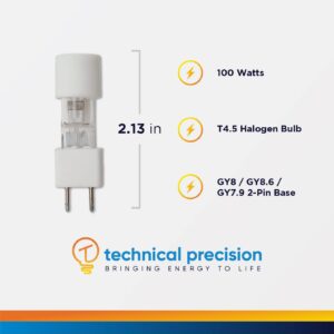 Technical Precision 24V 100W Halogen Lamp Overhead Surgical Light Bulb Replacement for DKK H24100 G8 Bulb Clear - 1 Pack