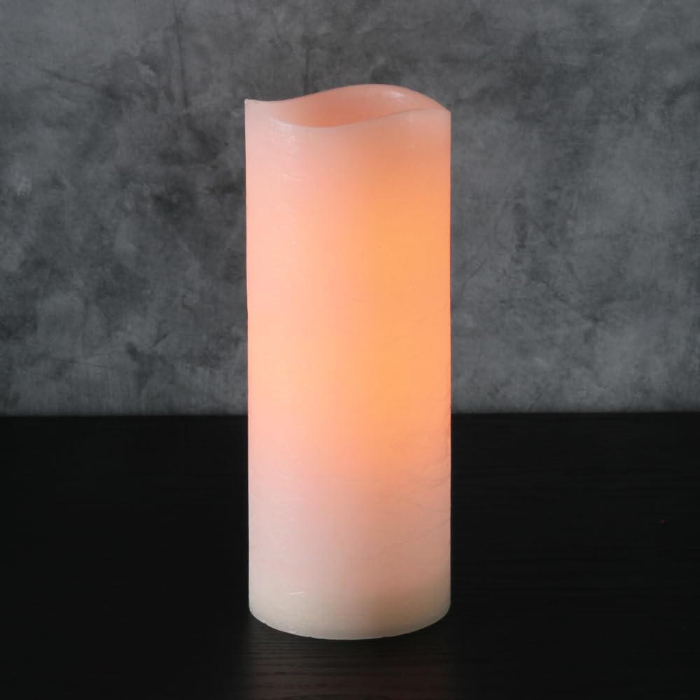 Richland Large LED Pillar Candle with Wavy Top (1, 4" x 10")