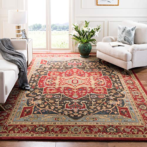 SAFAVIEH Mahal Collection Area Rug - 10' x 14', Red & Red, Traditional Oriental Design, Non-Shedding & Easy Care, Ideal for High Traffic Areas in Living Room, Bedroom (MAH625D)