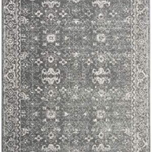 SAFAVIEH Evoke Collection 4' x 6' Grey/Ivory EVK270S Shabby Chic Distressed Non-Shedding Living Room Bedroom Accent Rug