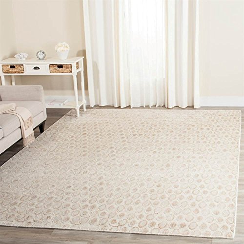 SAFAVIEH Mirage Collection Area Rug - 8' x 10', Beige, Handmade Modern Wool & Viscose, Ideal for High Traffic Areas in Living Room, Bedroom (MIR856A)