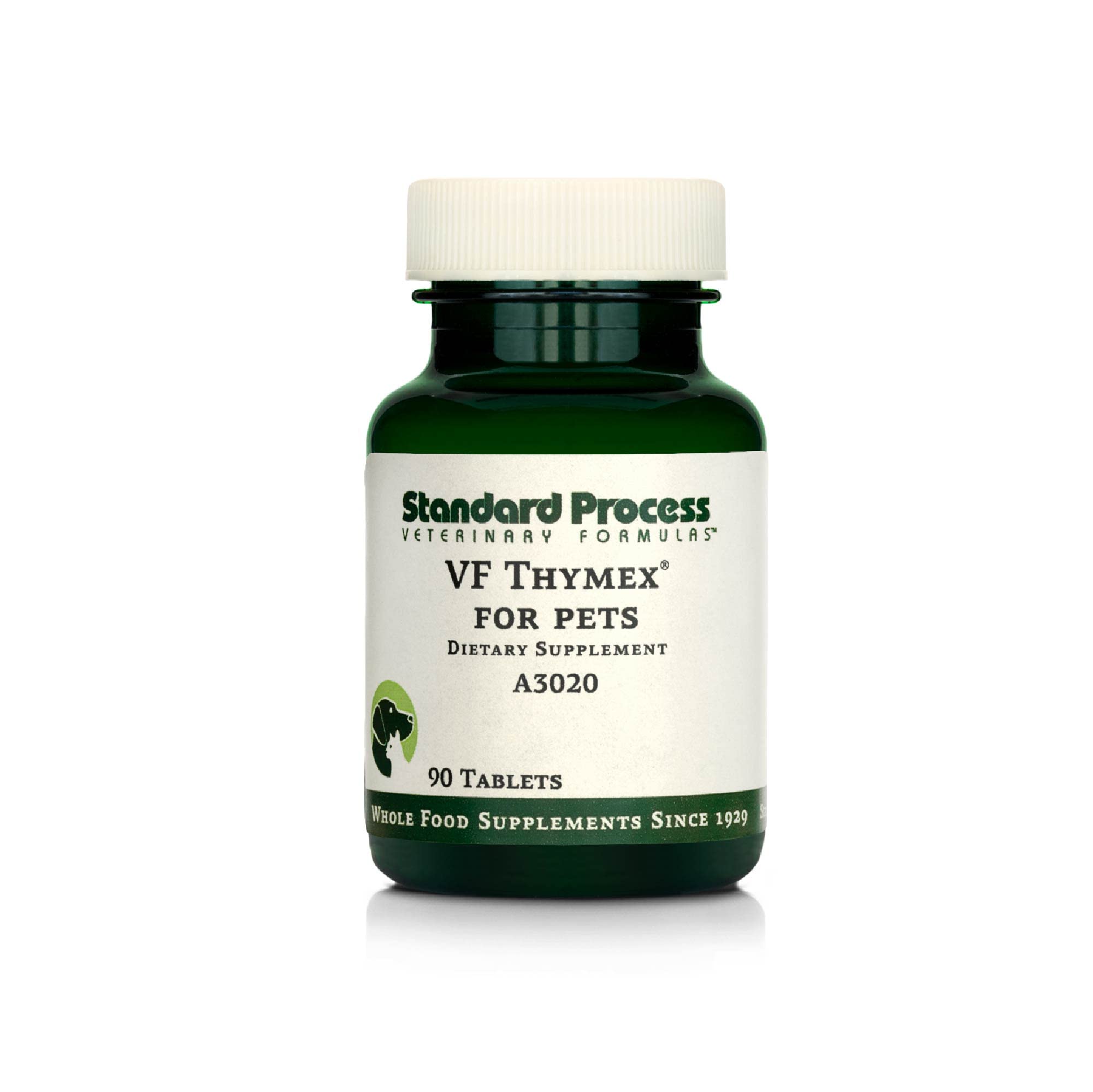 Standard Process VF Thymex for Pets - Cat & Dog Immune System Support Supplement - Thymus Supplement to Aid Canine & Feline Immune Health - Supplement with Vitamin C - 90 Tablets