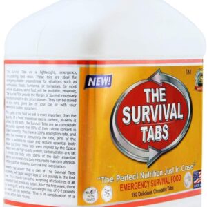 The Survival Tabs 60-Day 720 Tabs Emergency Food Ration Survival MREs Food Replacement for Outdoor Activities Disaster Preparedness Gluten Free and Non-GMO 25 Years Shelf Life Long Term - Mixed Flavor