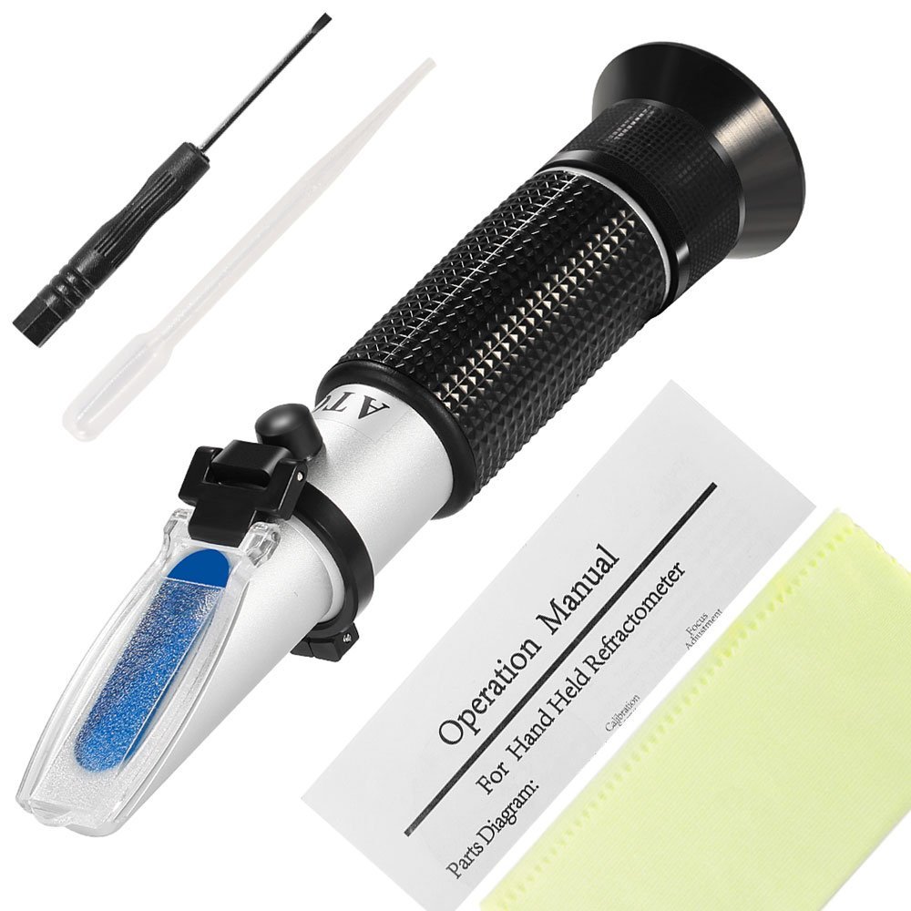 0-32% Brix Meter Refractometer,V-Resourcing Portable Hand Held Refractometer for Sugar Content Test