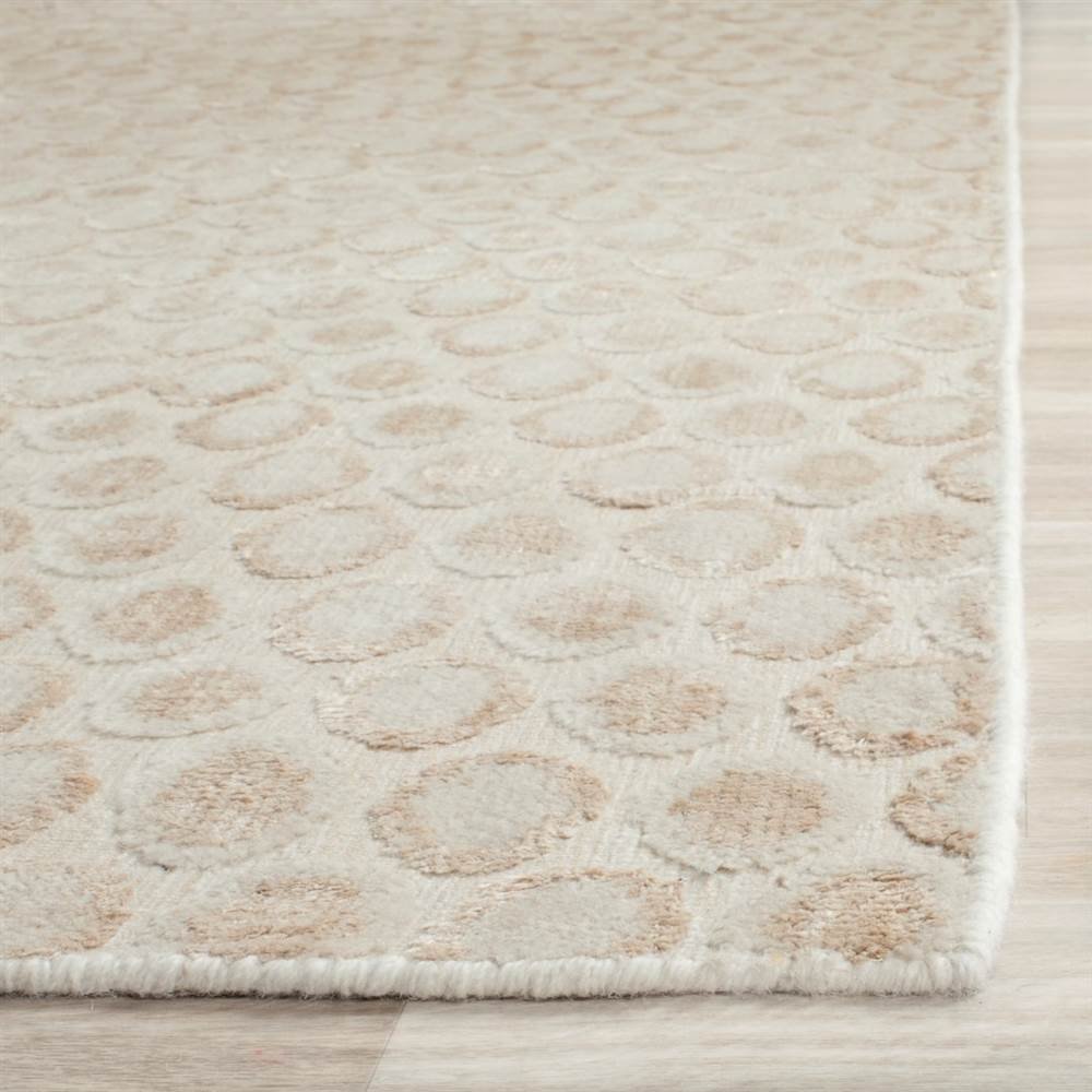 SAFAVIEH Mirage Collection Area Rug - 8' x 10', Beige, Handmade Modern Wool & Viscose, Ideal for High Traffic Areas in Living Room, Bedroom (MIR856A)