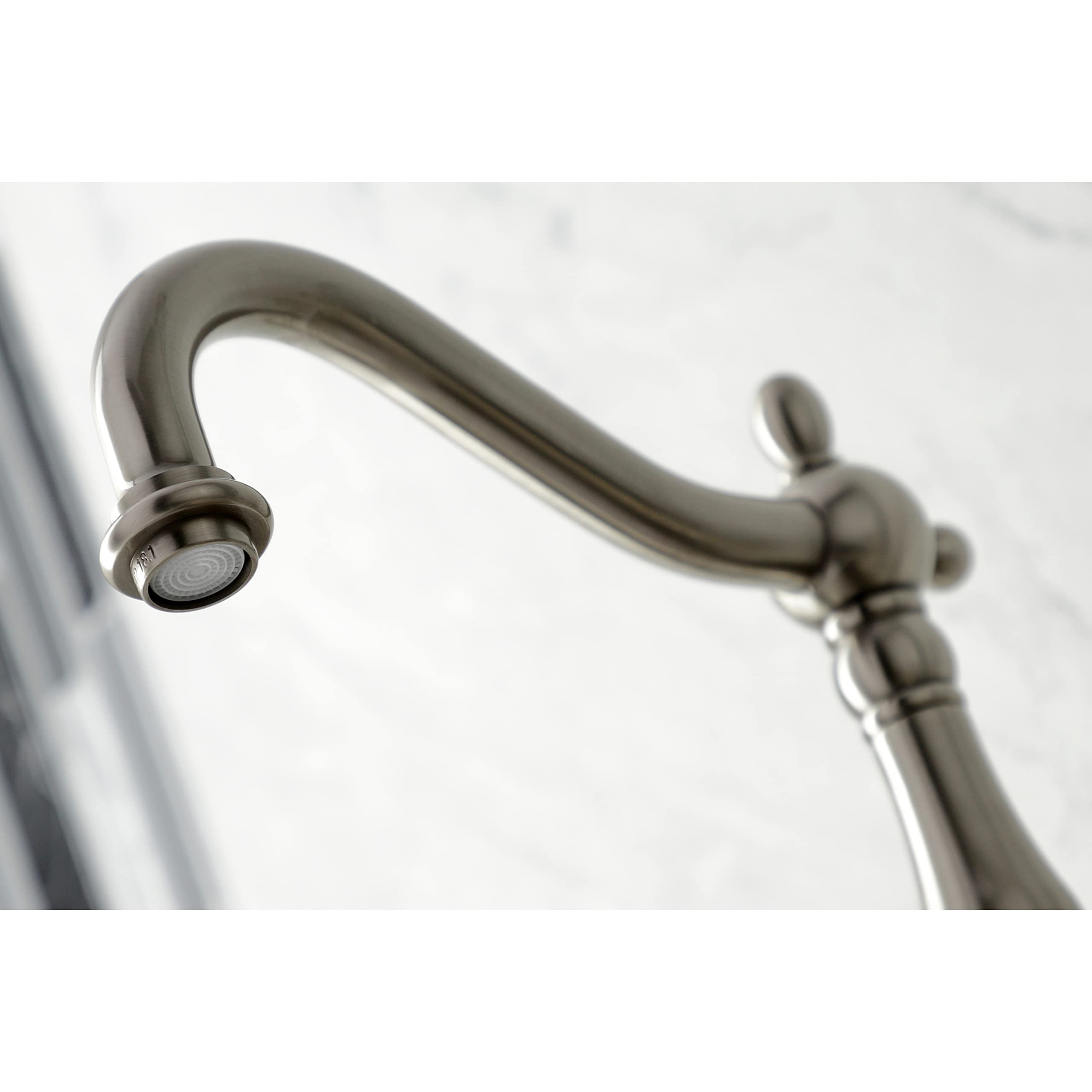 Kingston Brass KS1268PLBS Heritage Wall Mount Kitchen Faucet Sprayer, Brushed Nickel